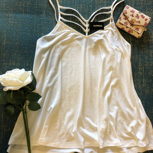 EXPRESS | White Strappy Tank